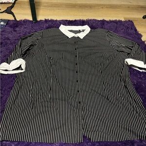 Black and White Striped shirt dress